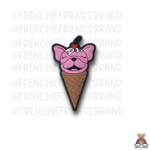Ice cream Cone Frenchie Shoe Charm