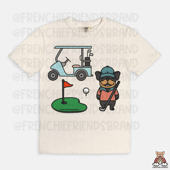 Gone Golfing Frenchie Tee
