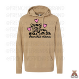 Leopard Frenchie Mama Embroidered Hoodie