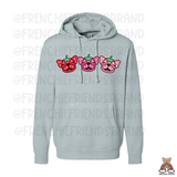 Strawberry Frenchies Embroidered Hoodie