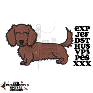 Dachshund Embroidery File (Digital Download)