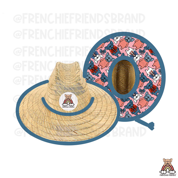 Frenchies & Freedom Straw Hat