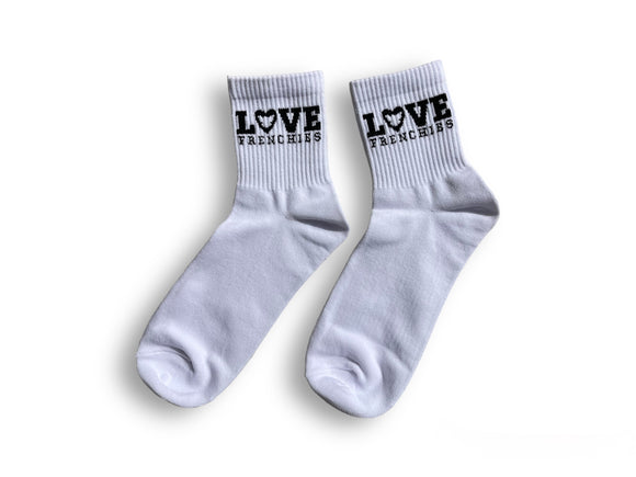 Love Frenchies Crew Socks