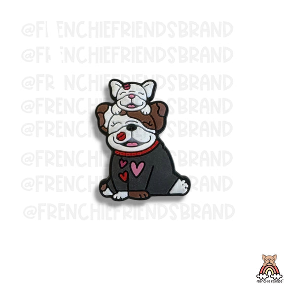 frenchie love shoe charm