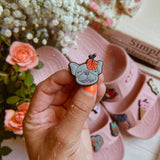 Hibiscus Frenchie Shoe Charm