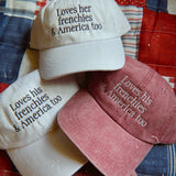 Love Frenchies & America Too Trucker Hat