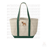 Lucky Frenchie XL Canvas Tote Bag