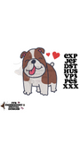 English Bulldog Embroidery File ( Digital Download)