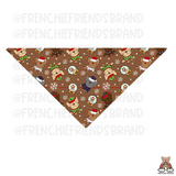 Ugly Frenchie Christmas Reversible Snap On Bandana