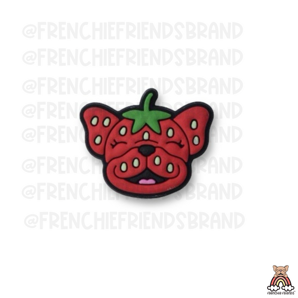 Strawberry Frenchie Shoe Charm