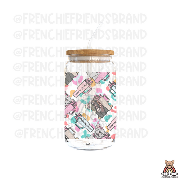 Tumblers & Frenchies 16 Oz Glass Can