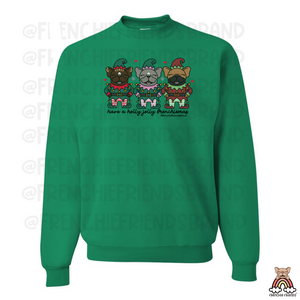 Have A Holly Jolly Frenchiemas Crewneck