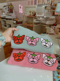 Strawberry Frenchies Embroidered Hoodie