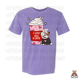 French Bulldog Graphic T-Shirt | I Love You A Latte T-Shirt