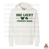 One Lucky Frenchie Mama Embroidered Hoodie