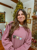 Naughty Or Nice Embroidered Frenchie Crewneck