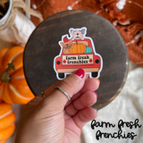 Frenchie Fall Single Sticker