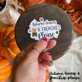 Frenchie Fall Single Sticker