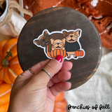 Frenchie Fall Single Sticker