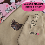 French Bulldog Embroidered Crewneck | Single Custom Frenchie Embroidered Hoodie