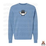 French Bulldog Embroidered Crewneck | I Love You This Big Embroidered Crewneck