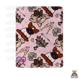 French Bulldog Blanket | Beary In Love Sherpa Blanket