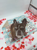 French Bulldog Blanket | Struck By Cupid Sherpa Blanket