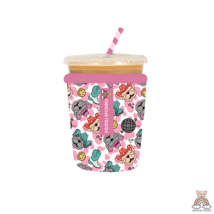 Pink Cowgirl Frenchie Coffee Sleeve