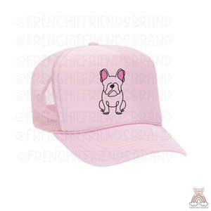 Frenchie Outline Mesh Snap Back Hat