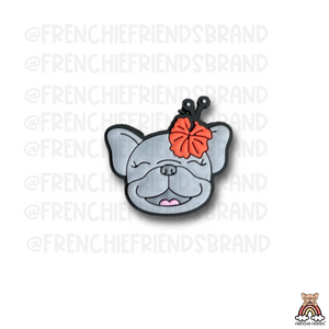 Hibiscus Frenchie Shoe Charm