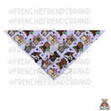 Scoop Of Frenchies Reversible Snap On Bandana