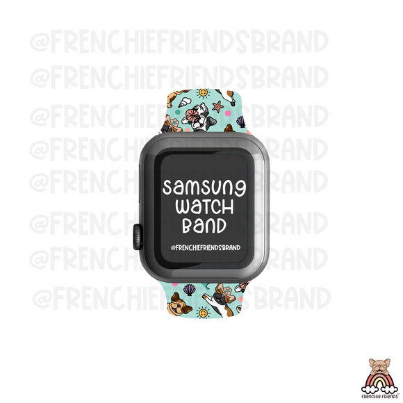 Coastal Frenchies Samsung Watch Band