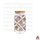 Team Frenchie 16 Oz Glass Can