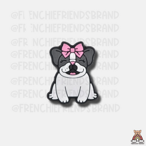 Blue Pied Frenchie Shoe Charm