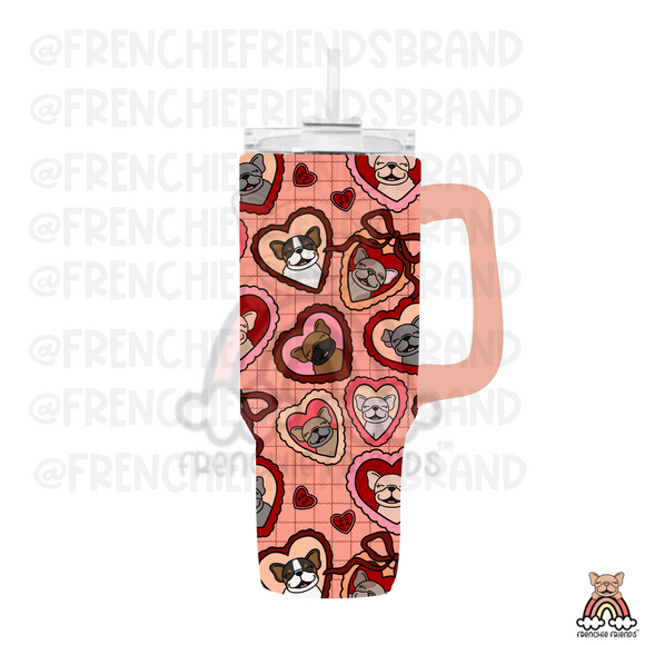 Heart Pocket Charms Frenchies Tumbler