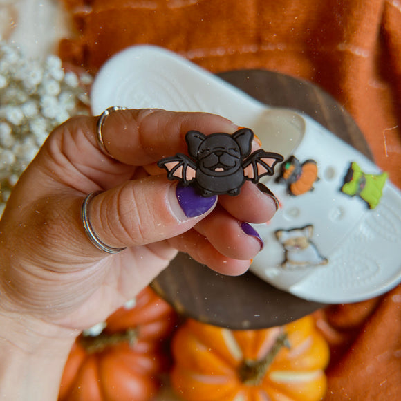 Bat Frenchie Shoe Charm