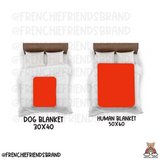 Retro Easter Frenchie Sherpa Blanket