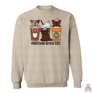 French Bulldog Graphic Crewneck | Frenchie Spice SZN Crewneck