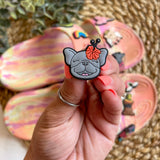 Hibiscus Frenchie Shoe Charm