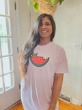 Watermelon Sugar Frenchie Appliqué Embroidered Tee
