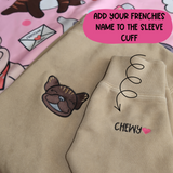 French Bulldog Embroidered Crewneck | Two Custom Frenchies Embroidered Crewneck