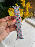 Teal Leopard Frenchie Apple Watch Band