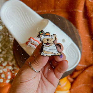 Mummy Frenchie Shoe Charm