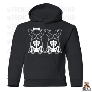 Skelly Bones Frenchie Hoodie