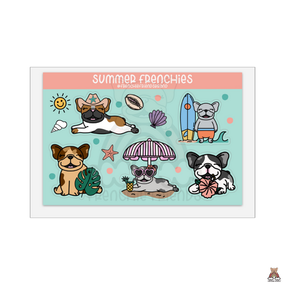 Summer Frenchies Sticker Sheet