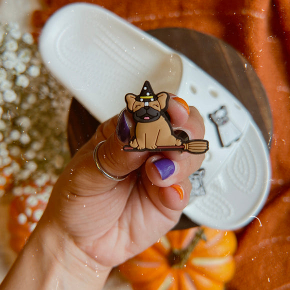 Witch Frenchie Shoe charm