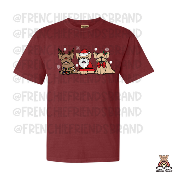 French Bulldog Graphic T-Shirt | Frenchies Of The North Pole T-Shirt