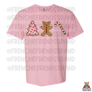 French Bulldog Graphic T-Shirt | Gingerbread Frenchie T-Shirt