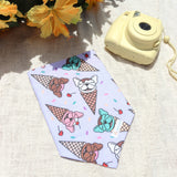 Scoop Of Frenchies Reversible Snap On Bandana