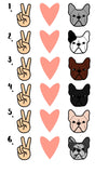 Peace Love Frenchie Custom Sticker's ( Set Of 3)